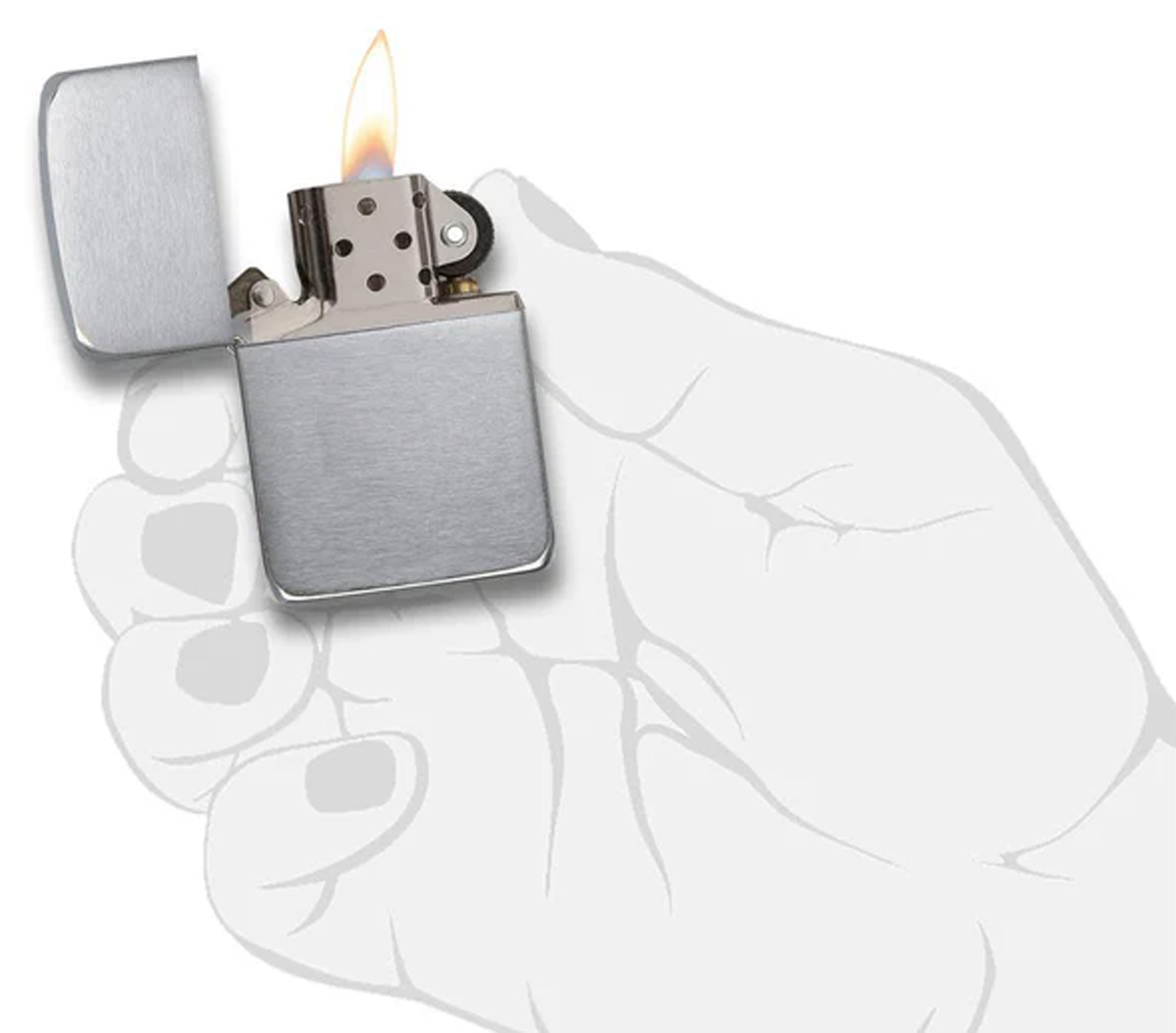 1941 Replica Brushed Chrome Lighter