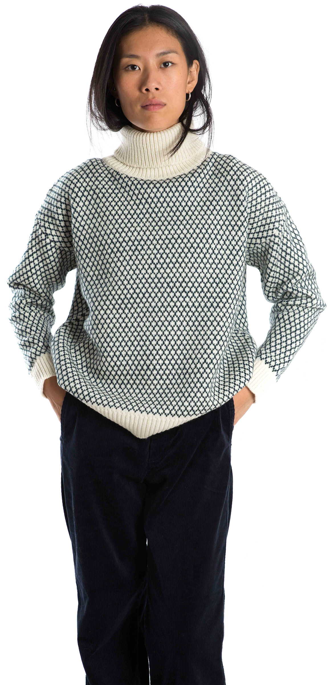 Liv Sweater High Neck Dame Fuza Wool beklaedning