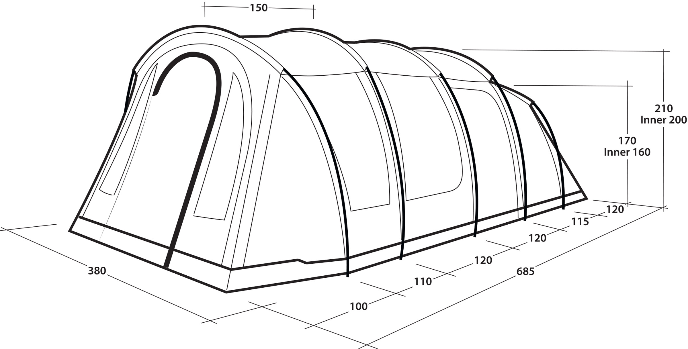 Carolina 6, 6-Personers Telt