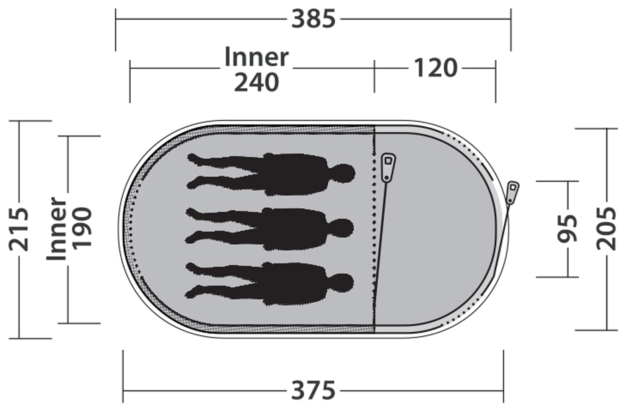 Nexion 3 Forest, 3-Personers Pop-Up Telt