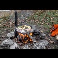 Campfire Bracket for Wrought-Iron Pans