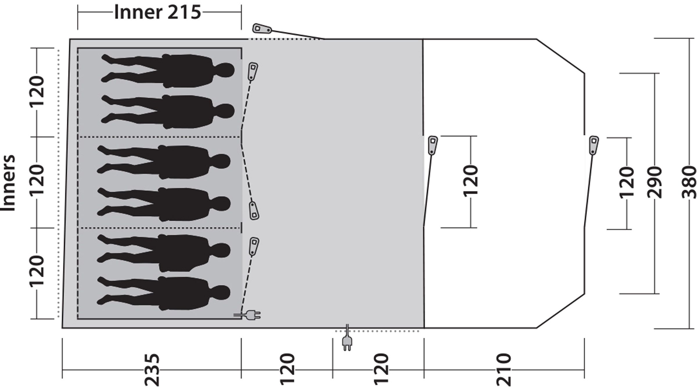 Carolina 6, 6-Personers Telt