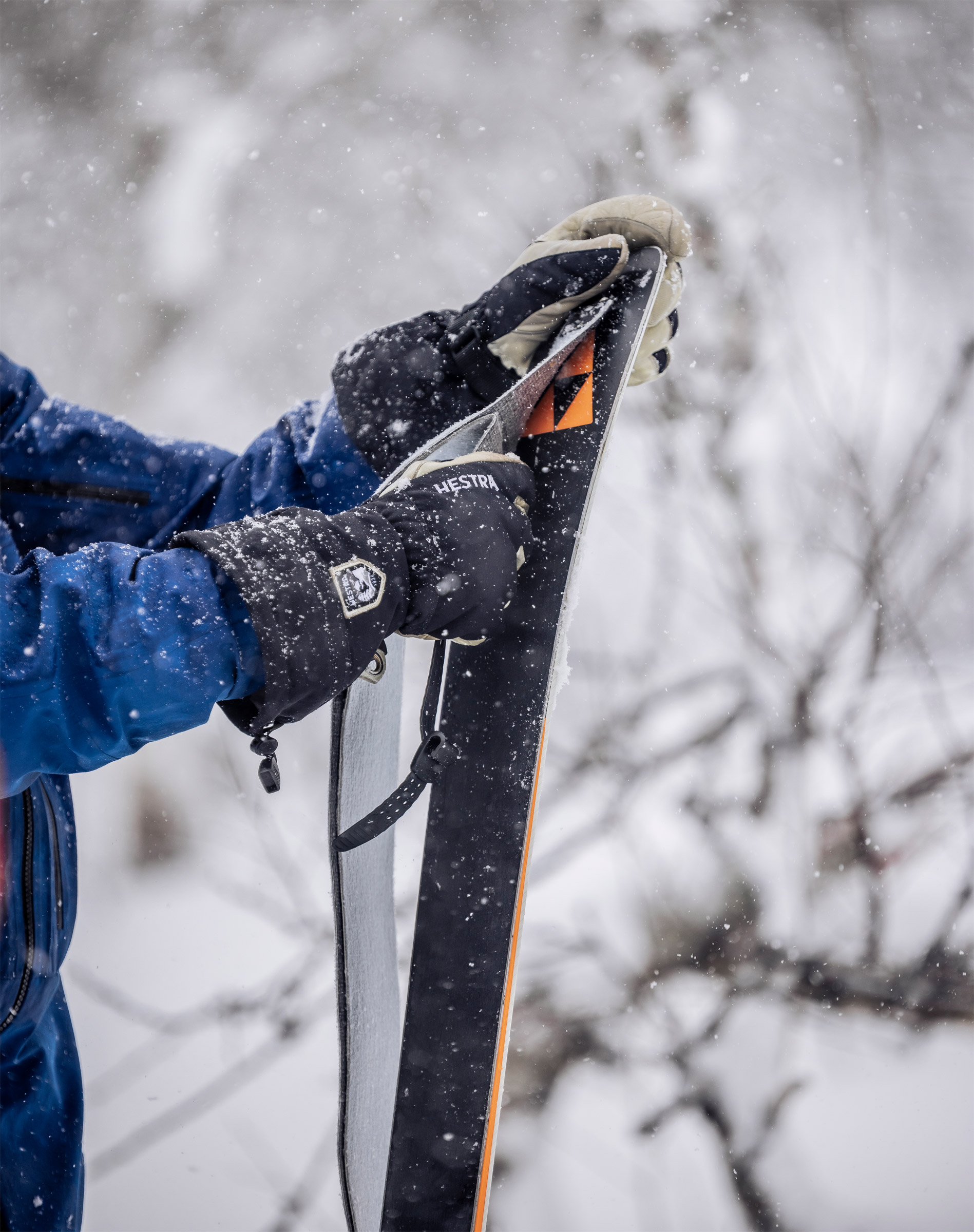 Army Leather Heli Ski Skihandsker