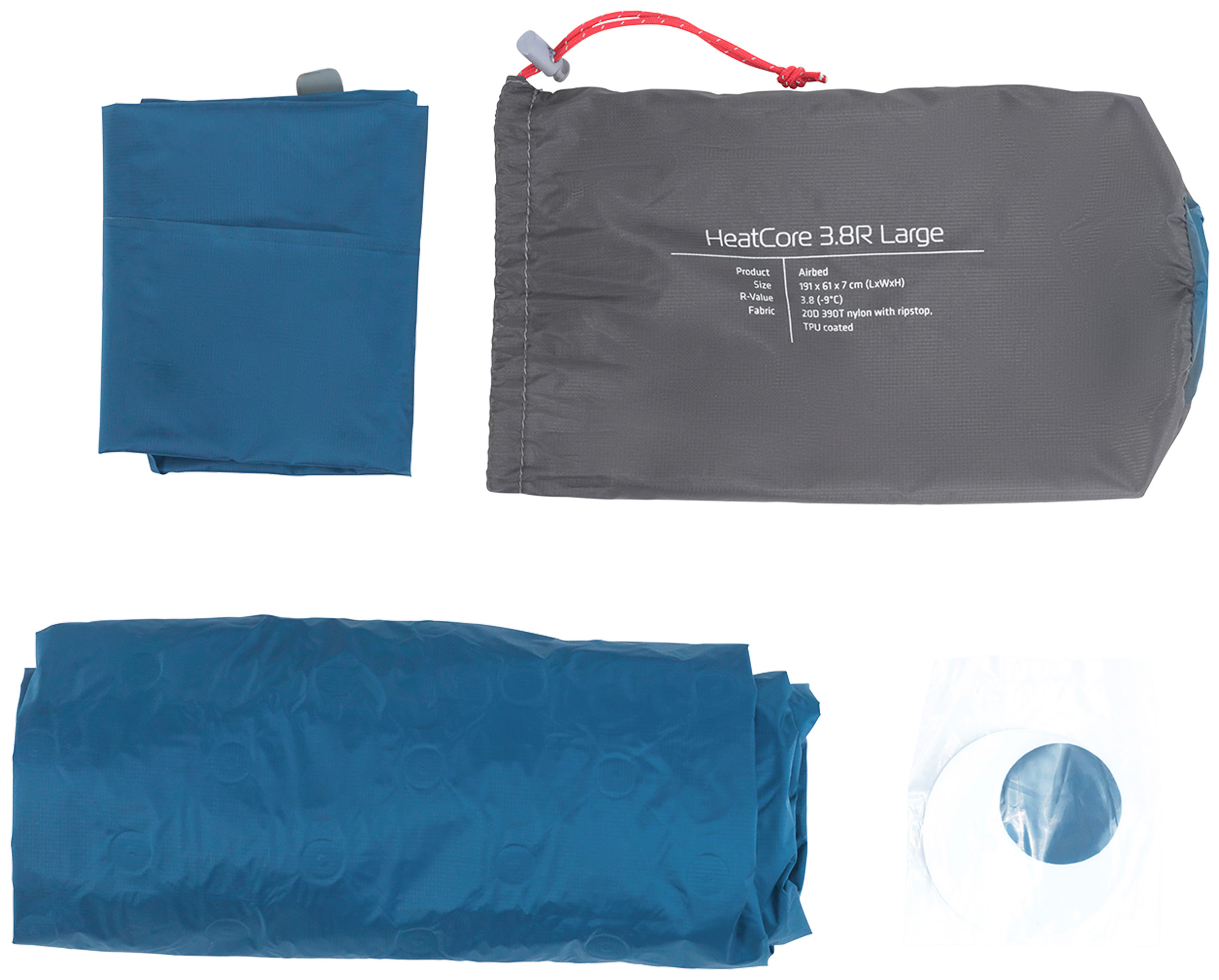 HeatCore 3.8R Large Oppusteligt Liggeunderlag