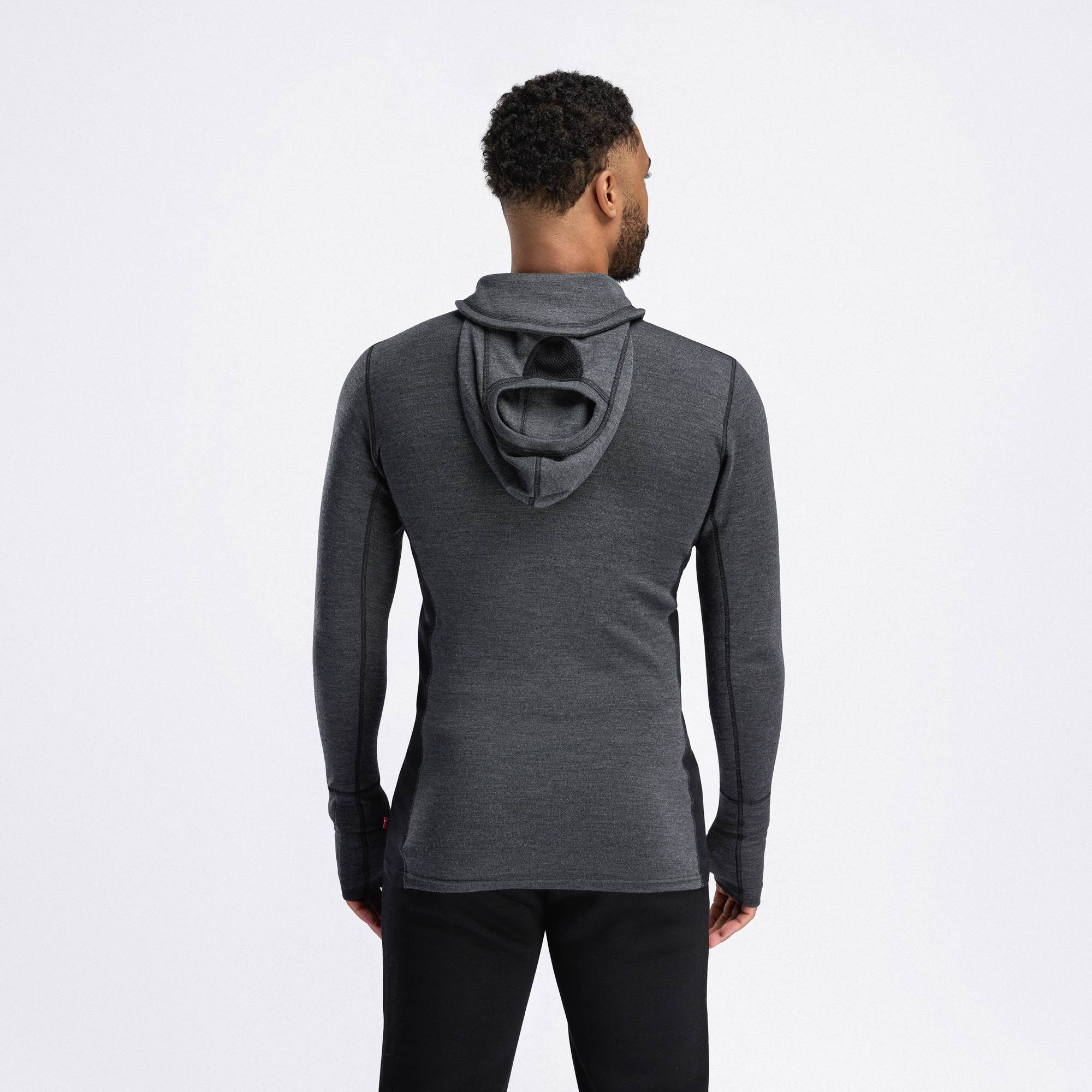 WarmWool Hood Sweater with Zip Herre