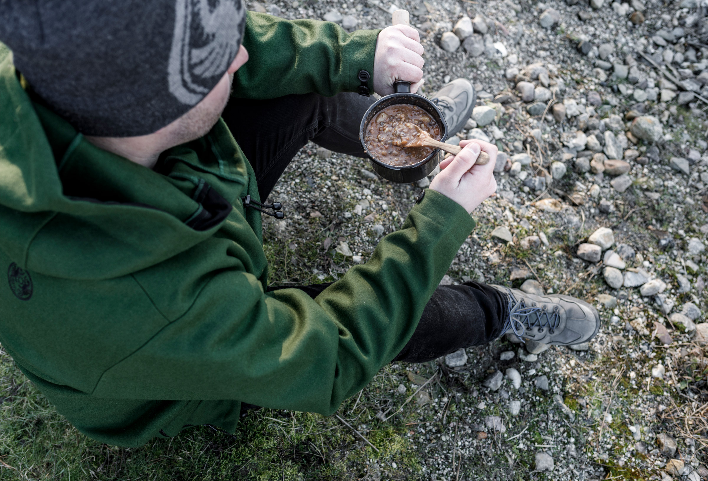 Enamel Pan 0.5L Black