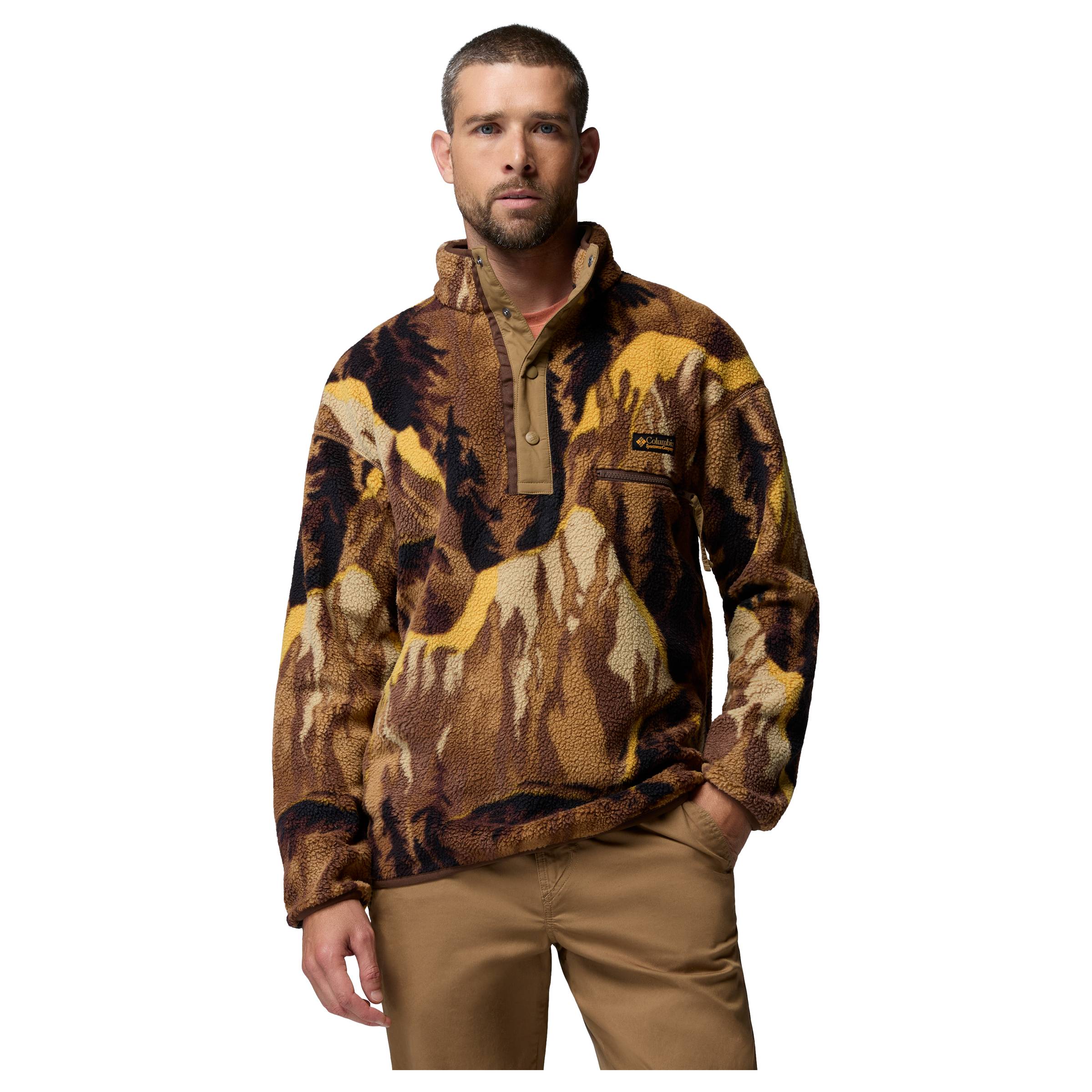 Helvetia II Printed Half Snap Fleece Herre Columbia brands