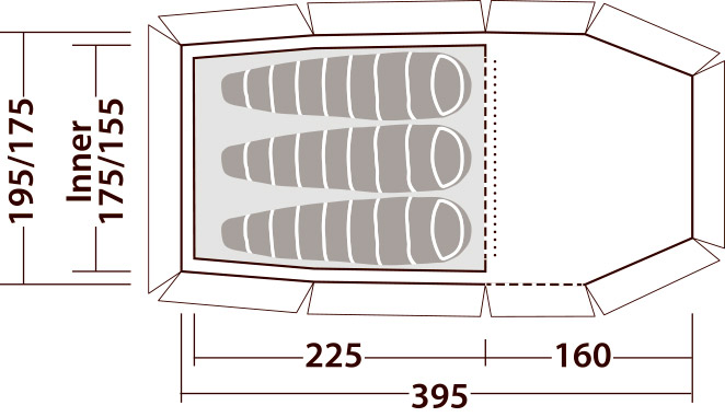 Nordic Lynx 3, 3-Personers Telt