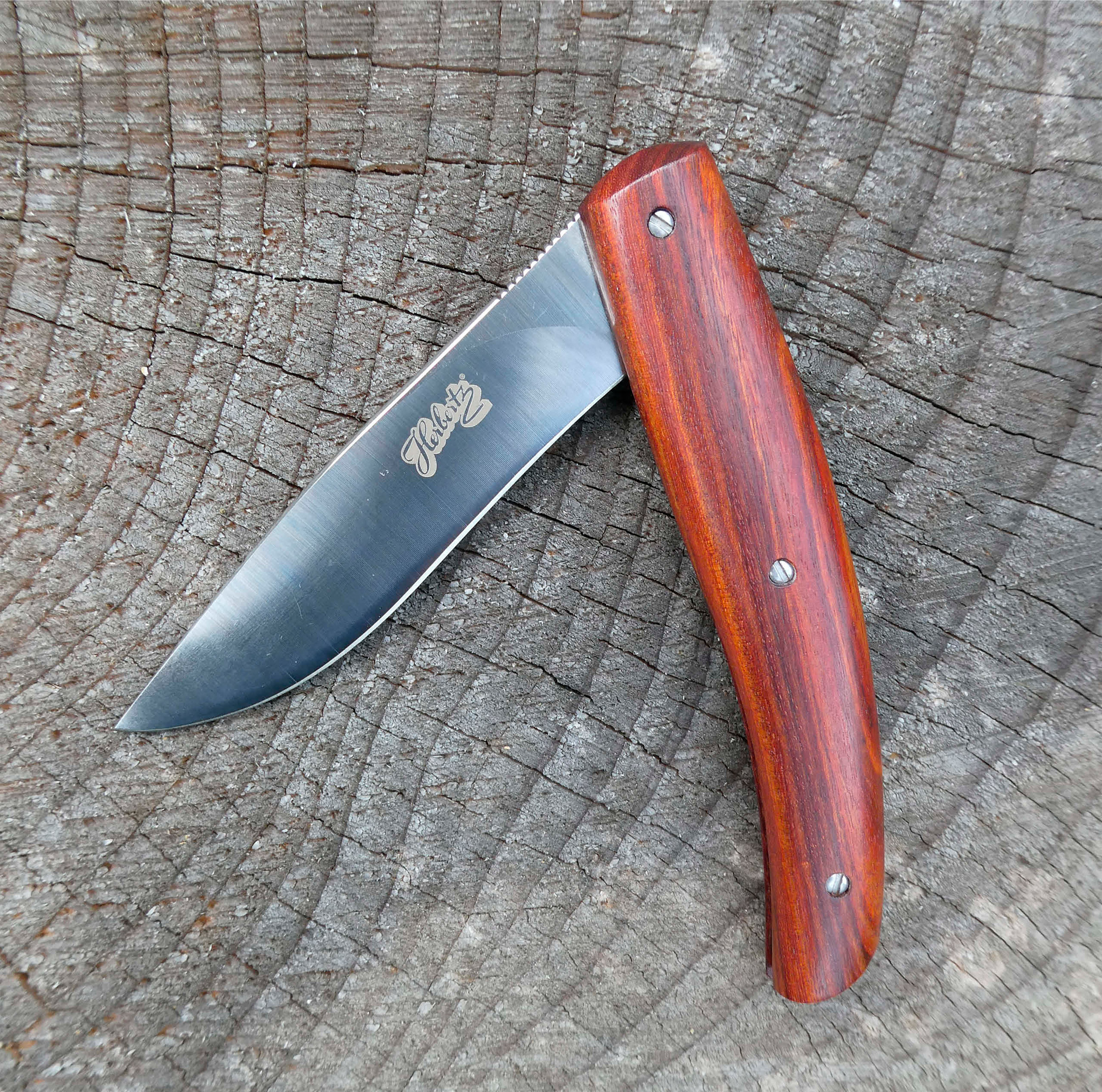 Drop Point Sandalwood AISI 440 Foldekniv