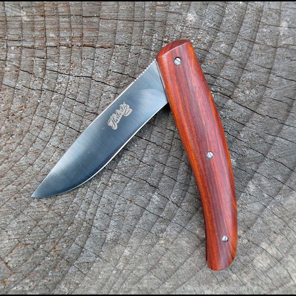 Drop Point Pocket Knife Sandalwood AISI 440