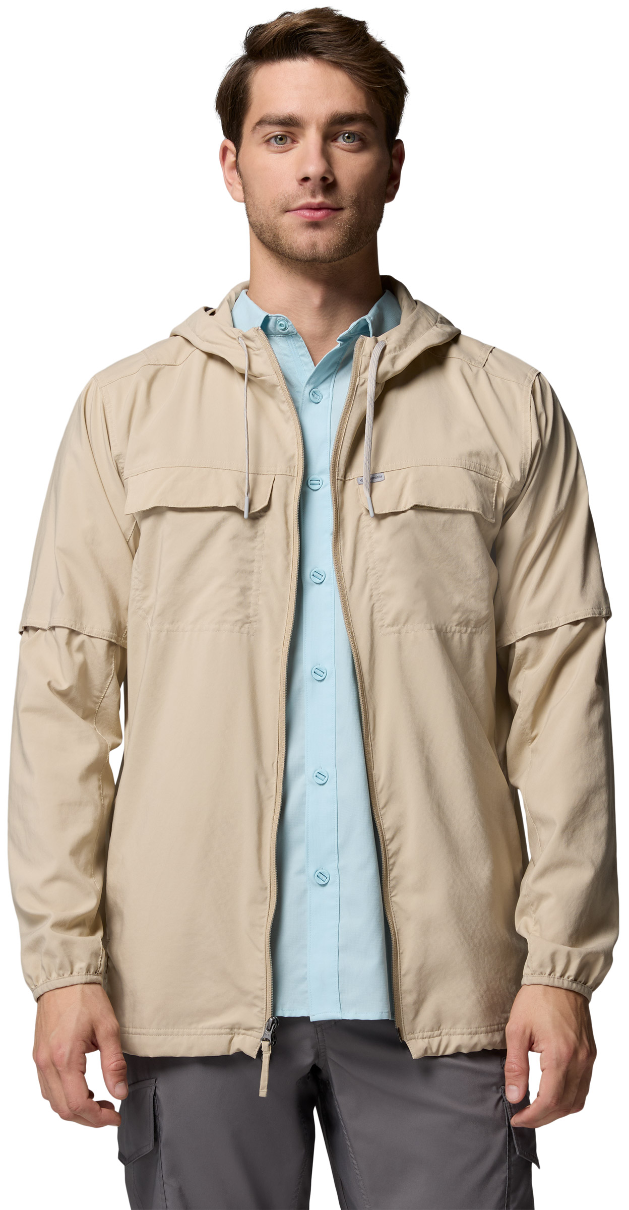 Skien Valley Hooded LS Shirt Herre Columbia brands