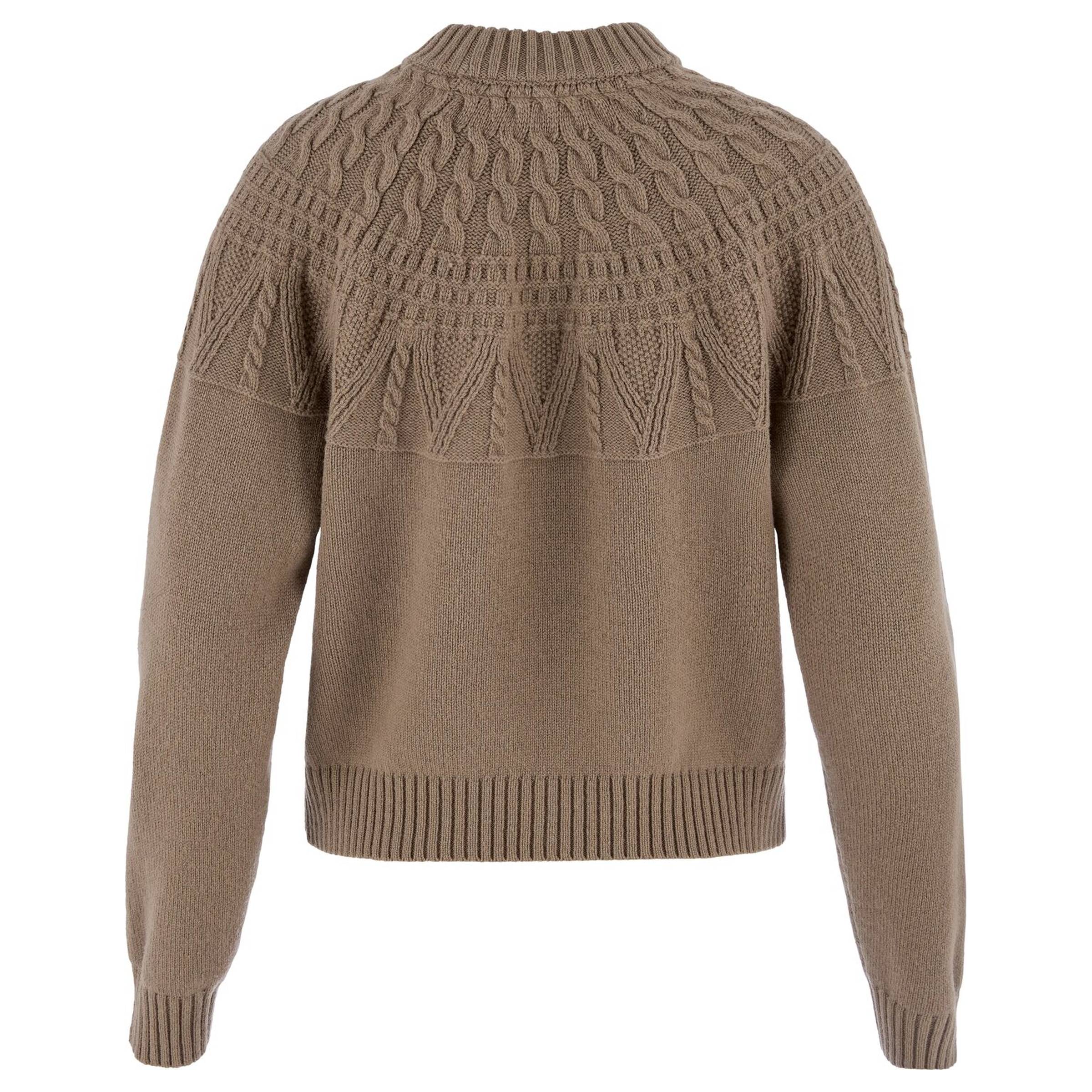 Övik Solid Jacquard Knit Dame