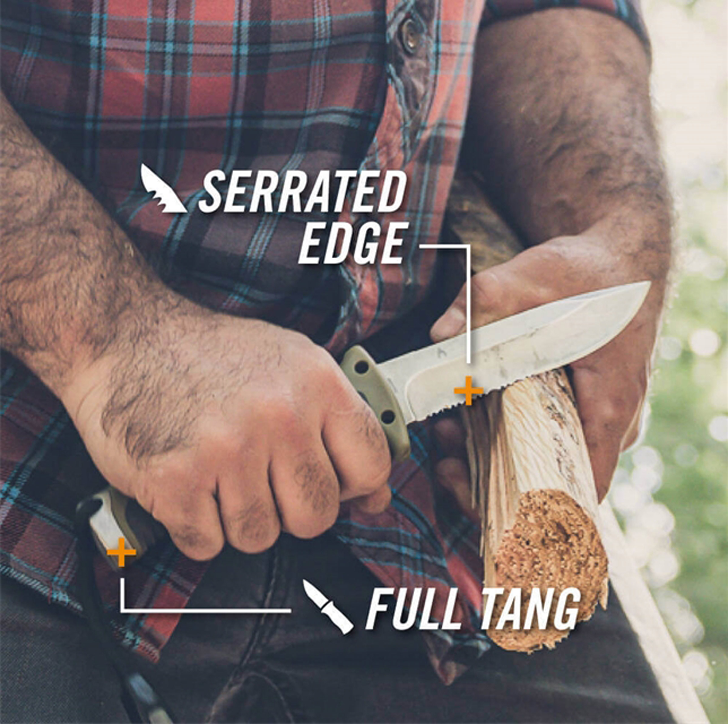 Ultimate Survival Fixed Blade Serrated Edge Knife