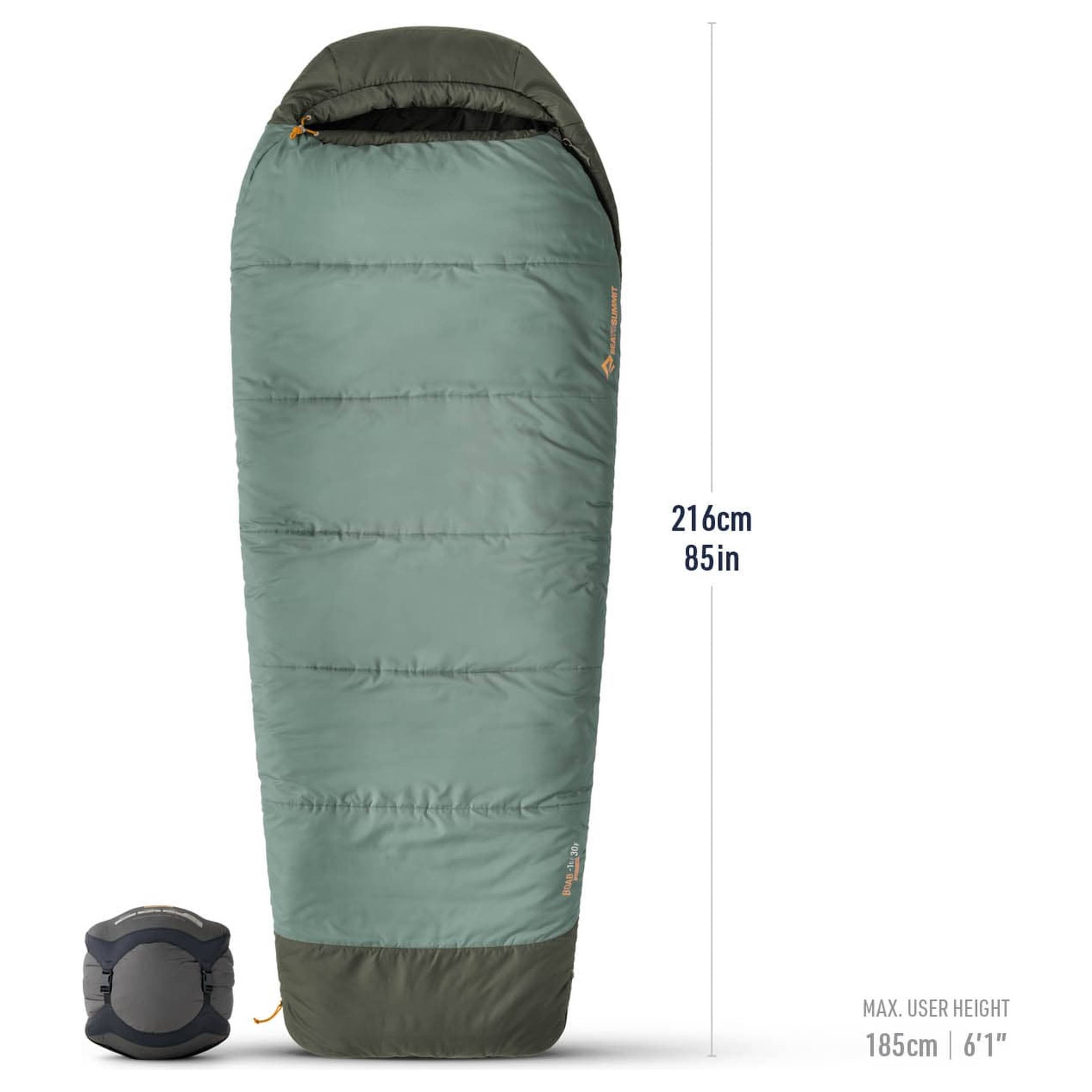 Boab Synthetic Sleeping Bag -1C/30F Regular Wide Fibersovepose