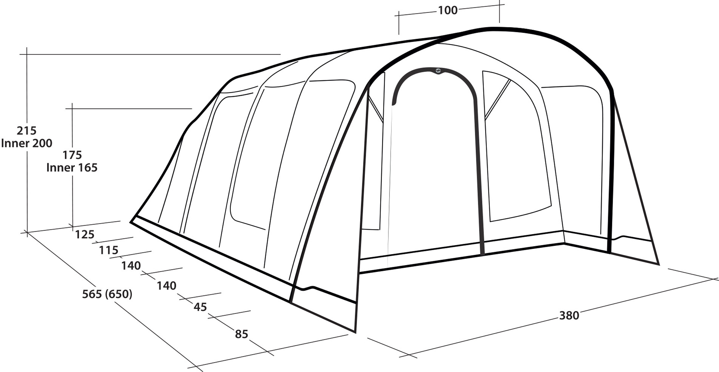 Colorado 6 Lufttelt, 6-Personers Telt