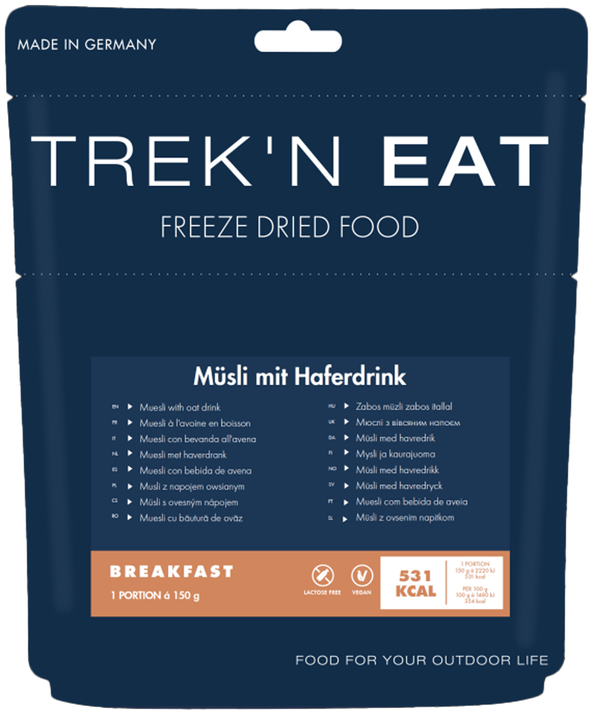Müsli med Havremælk Trek'n Eat kogegrej