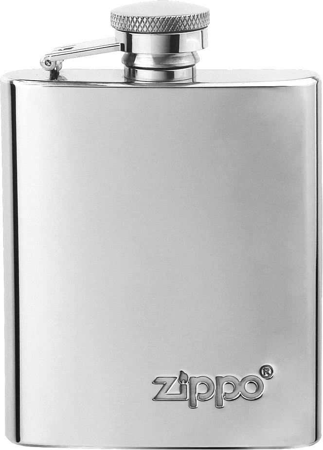 High Polish Hip Flask, 177 ml Lommelærke Zippo brands