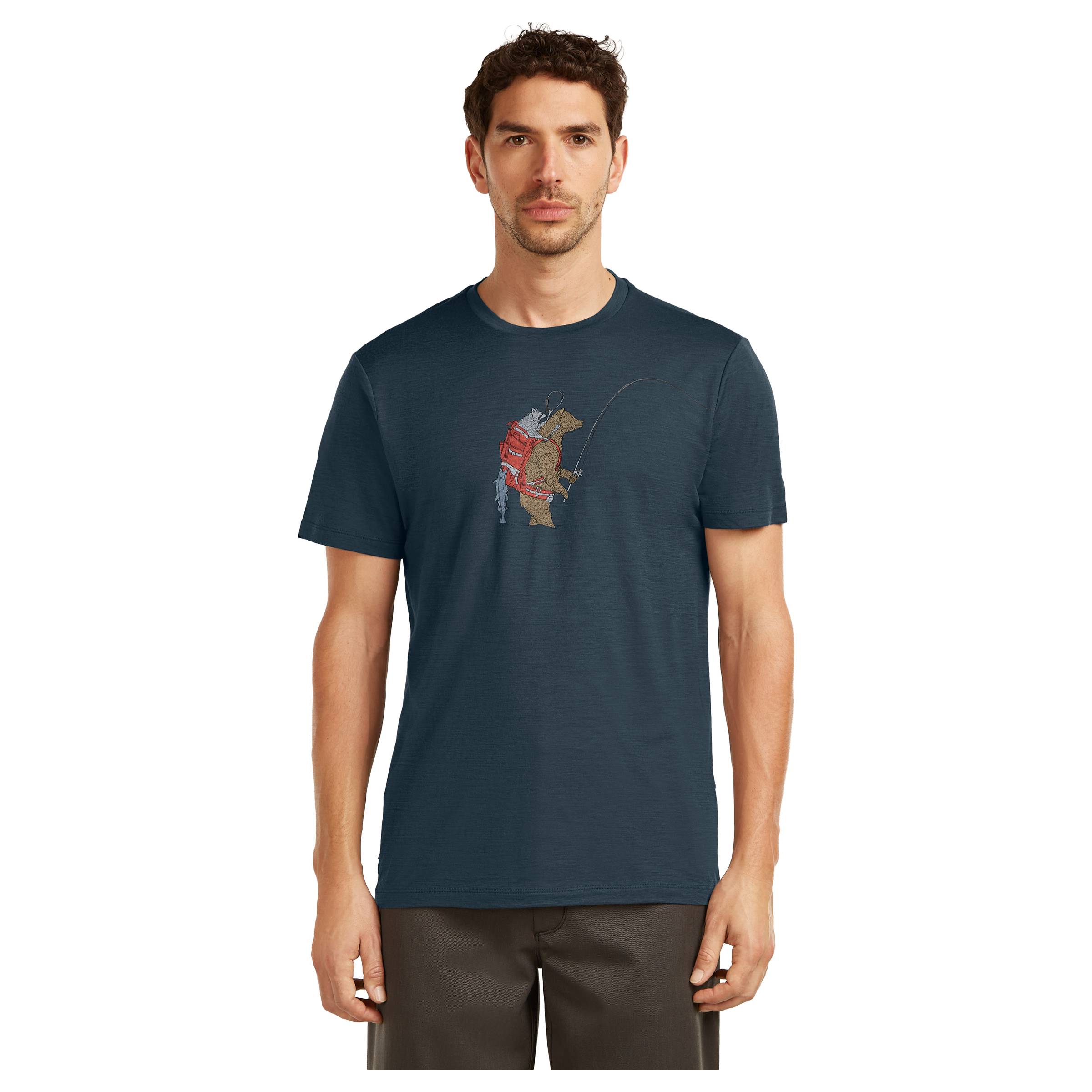 Merino 150 Tech Lite SS Tee Bear Catch Herre Icebreaker herre