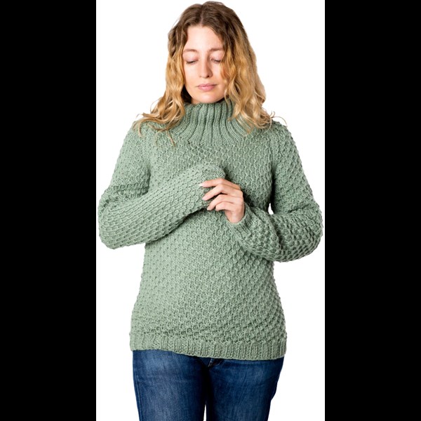 Butterfly Sweater High Neck Women Fuza Wool Beklædning