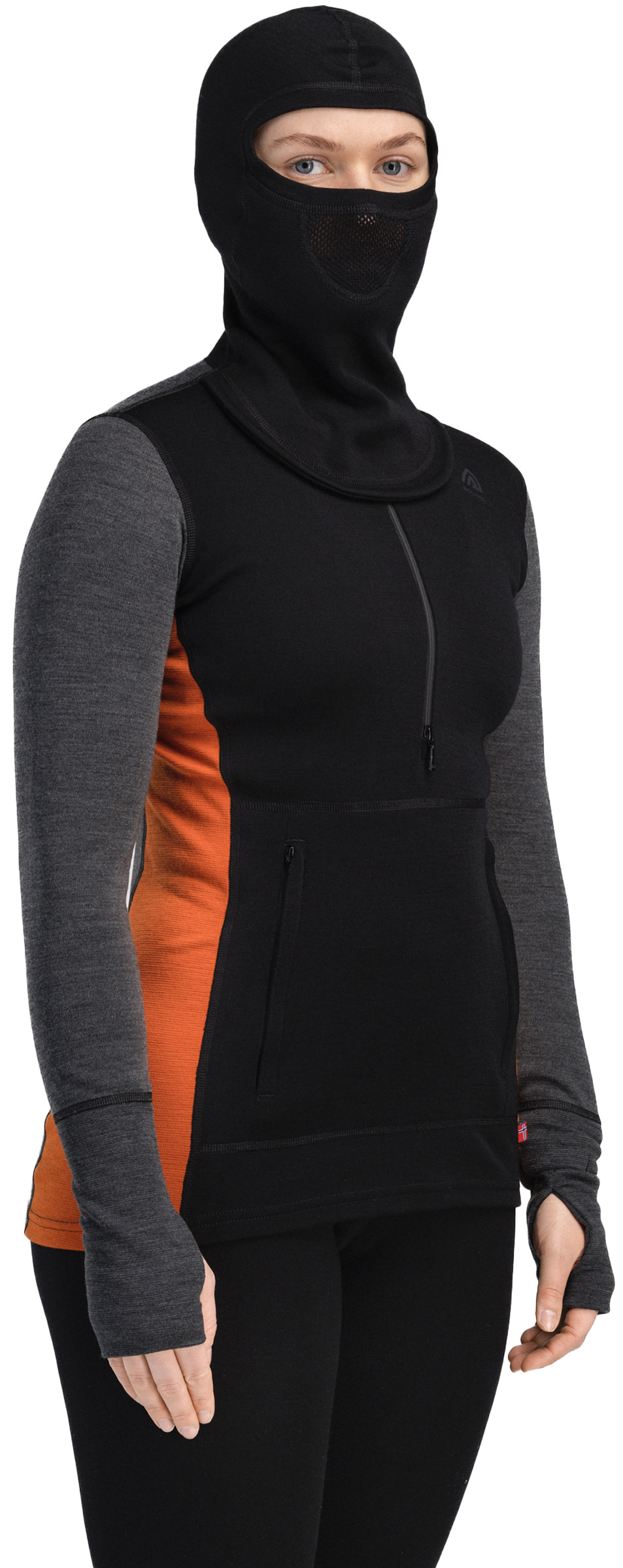 WarmWool Hood Sweater with Zip Dame