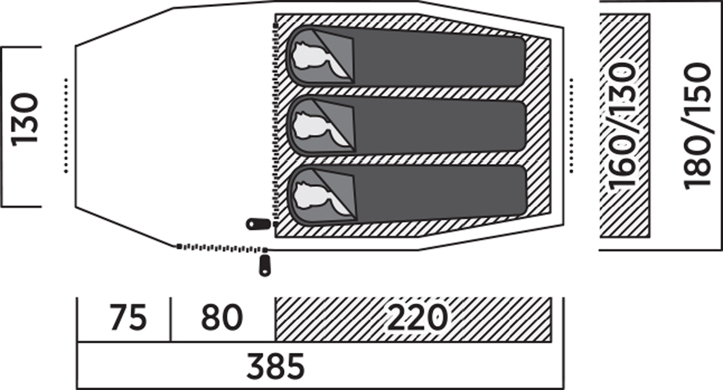 Pasvik 3, 3-Personers Telt