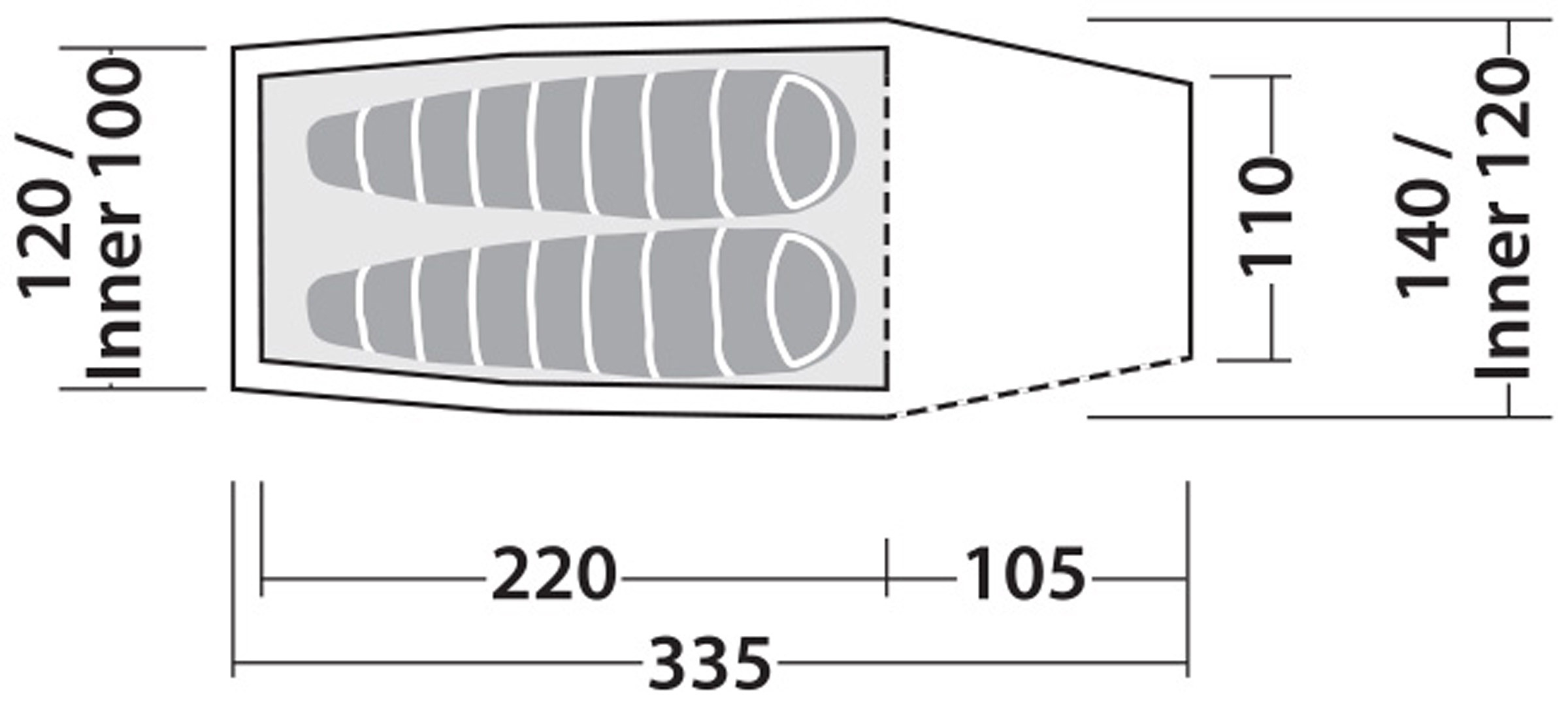 Sprinter 2 LW, 2-Personers Telt