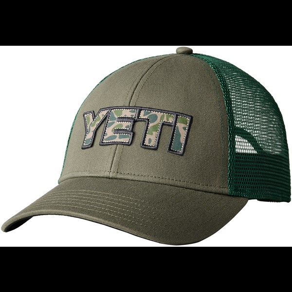 Camo Logo Badge Trucker Hat Yeti Beklædning