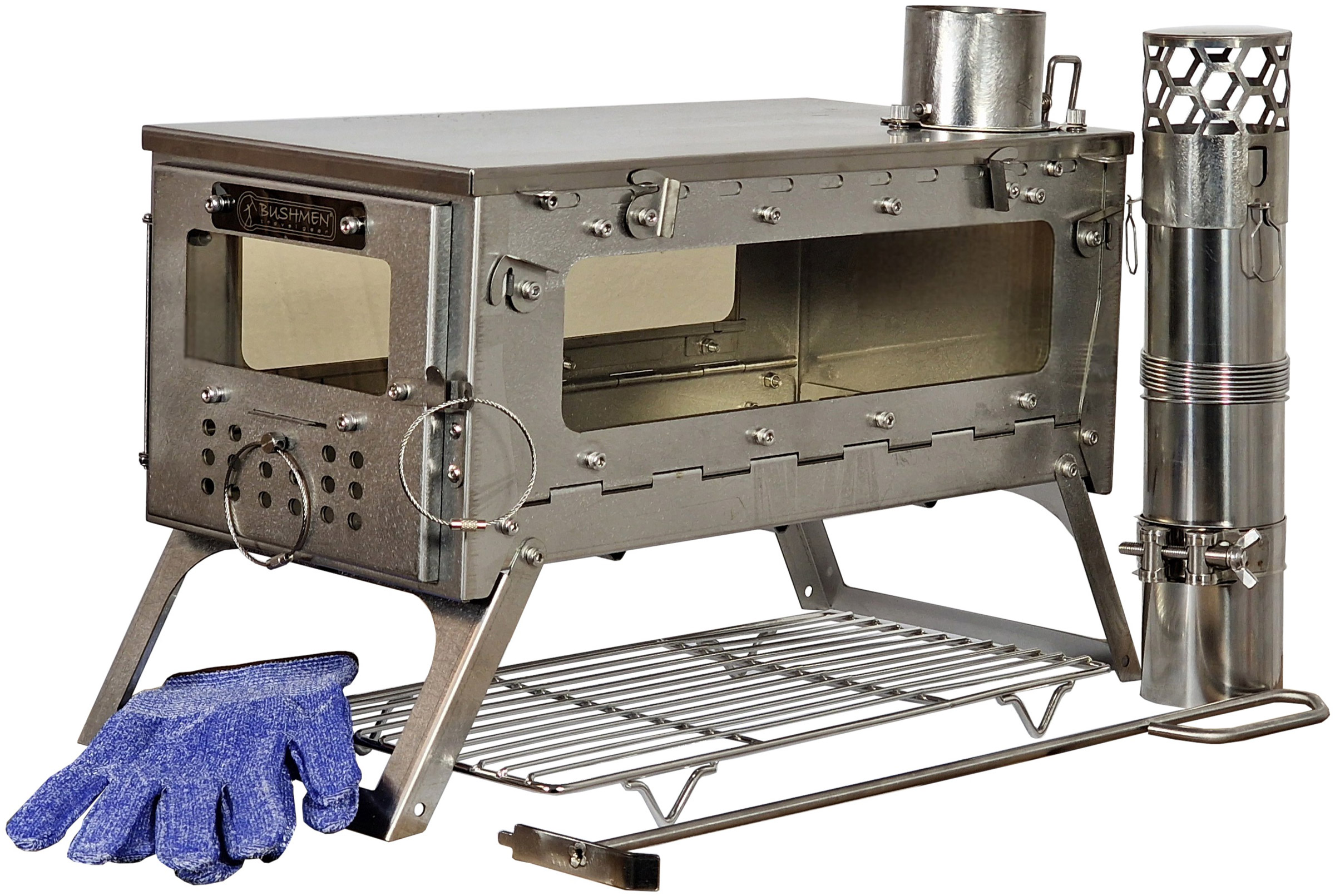 Fastfold Large Camping Stove with 3 Windows Bushmen telte