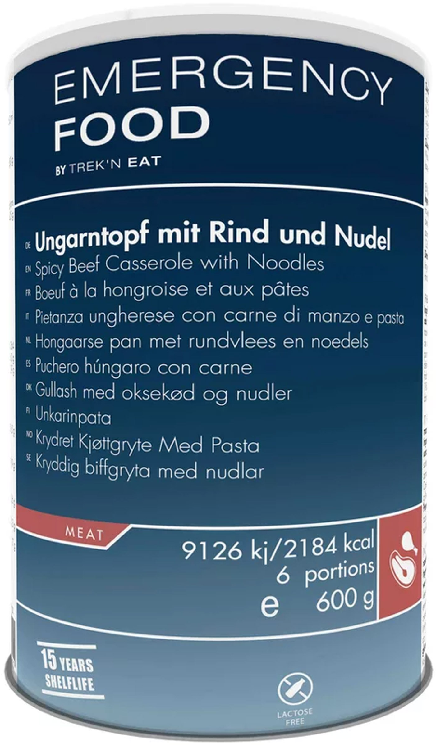 Emergency Food Spicy Beef Casserole with Noodles, 6 portioner Trek'n Eat kogegrej