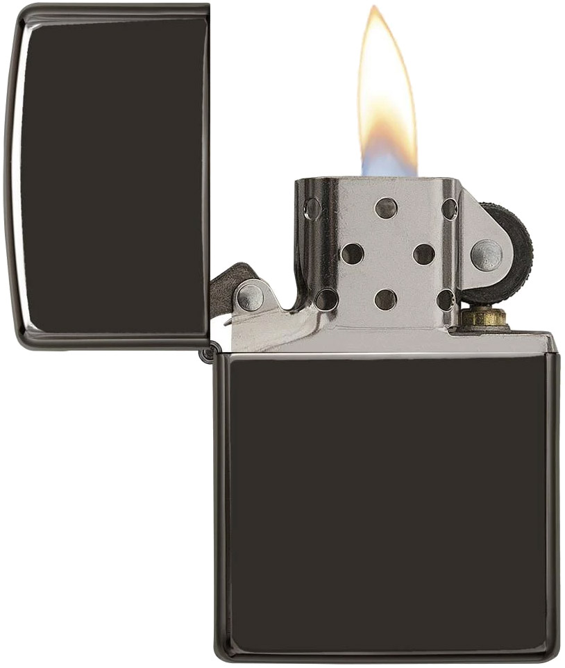 Classic High Polish Black Lighter